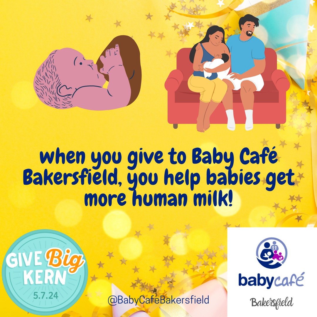 Here&rsquo;s EXACTLY why you should donate to Baby Caf&eacute; Bakersfield for Give Big Kern: We Fill The Gap. 🔗
Too many families in Bakersfield and Kern County struggle with breastfeeding and pumping, and they need access to high-quality, affordab