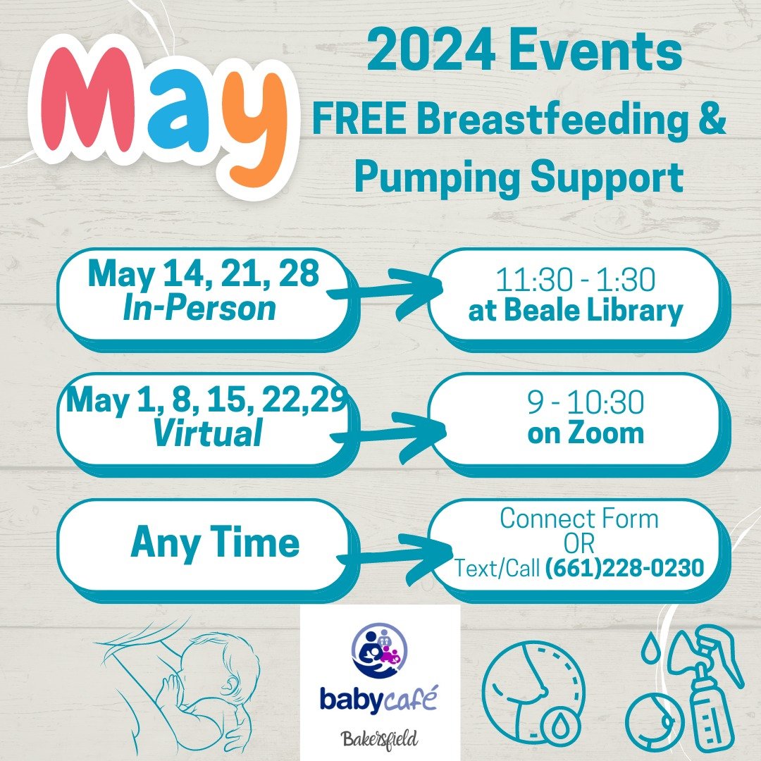 You're invited this May! Here's a quick list of our free breastfeeding support options for May!
Message us for the link to register for our Wednesday virtual breastfeeding support/Q&amp;A sessions on Zoom:)