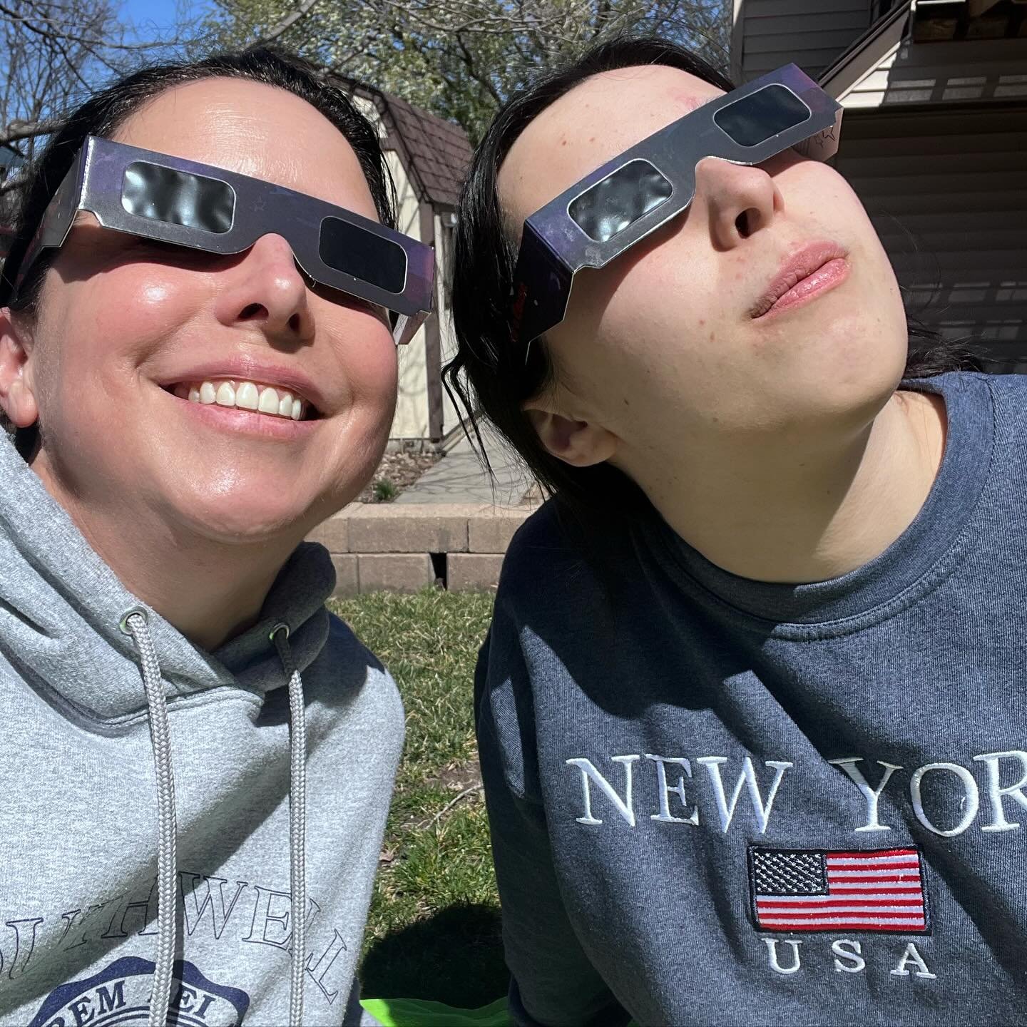 Eclipse day 2024 in the backyard with my big girl and an after school celebratory snack with the little one.

We had about 80% of it eclipsed here in Nebraska and the temps sure dropped along the way.

2017 total eclipse still goes down in the histor
