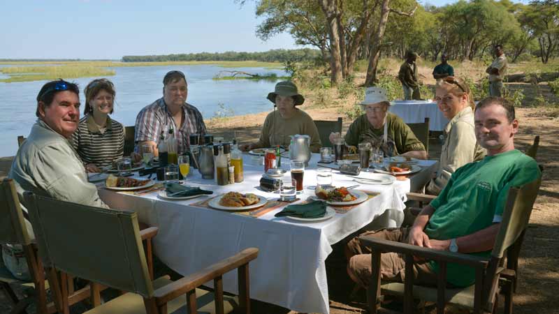 Lunch by the Zambezi