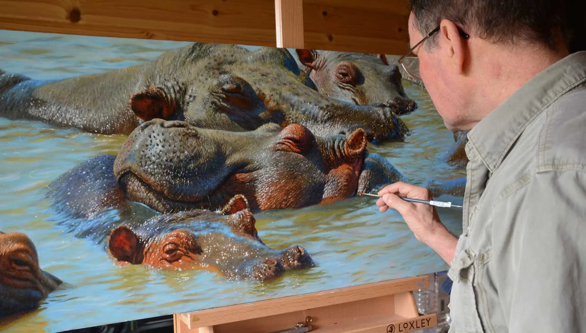 painting hippo. art studio