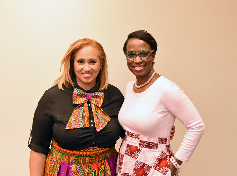 OBHS president Nikki Clarke (l) and MP Celina Caesar-Chavannes
