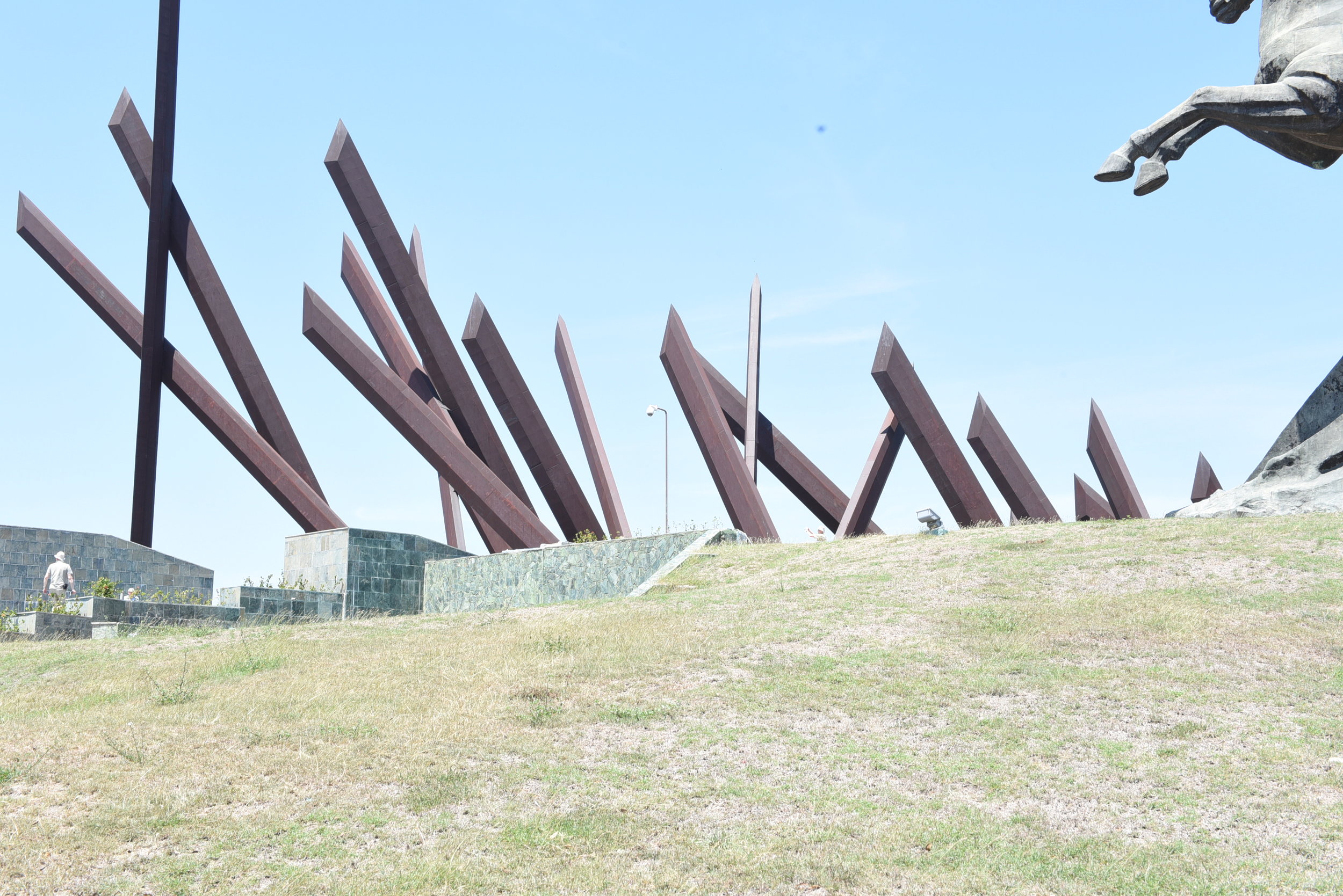 The 23 metal columns in the Antonio Maceo Revolution Square