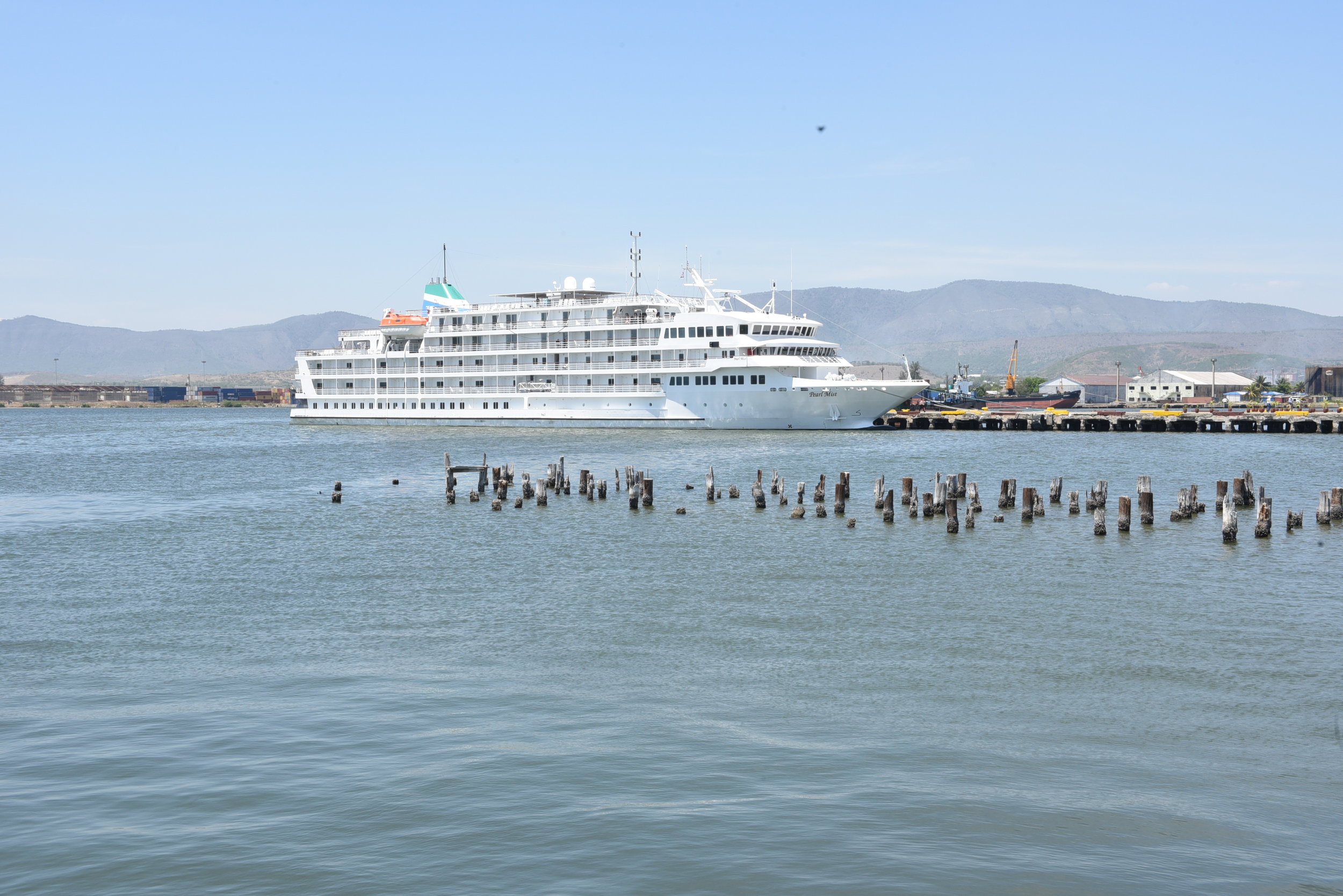 Pearl Mist docked in Santiago de Cuba