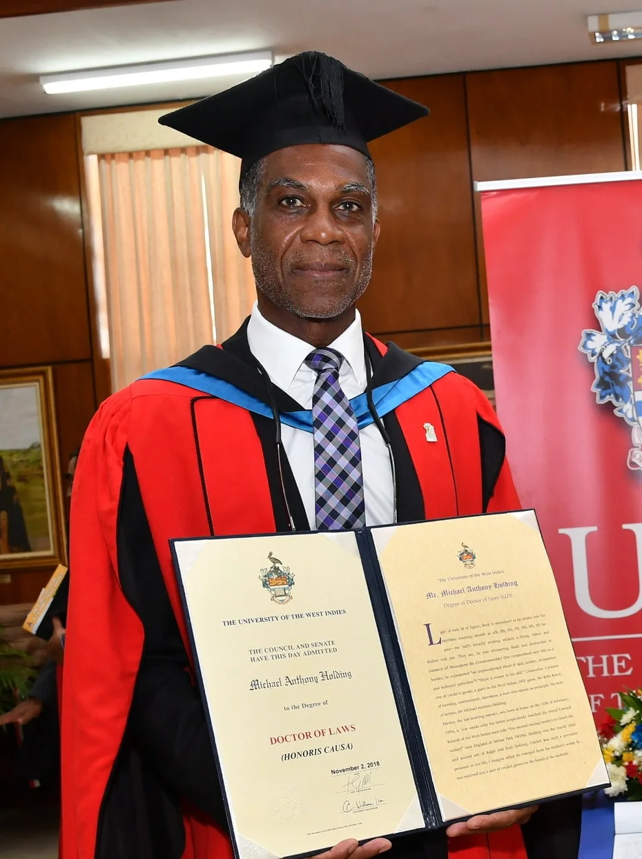 Holding makes successful transition from cricket field to commentary box