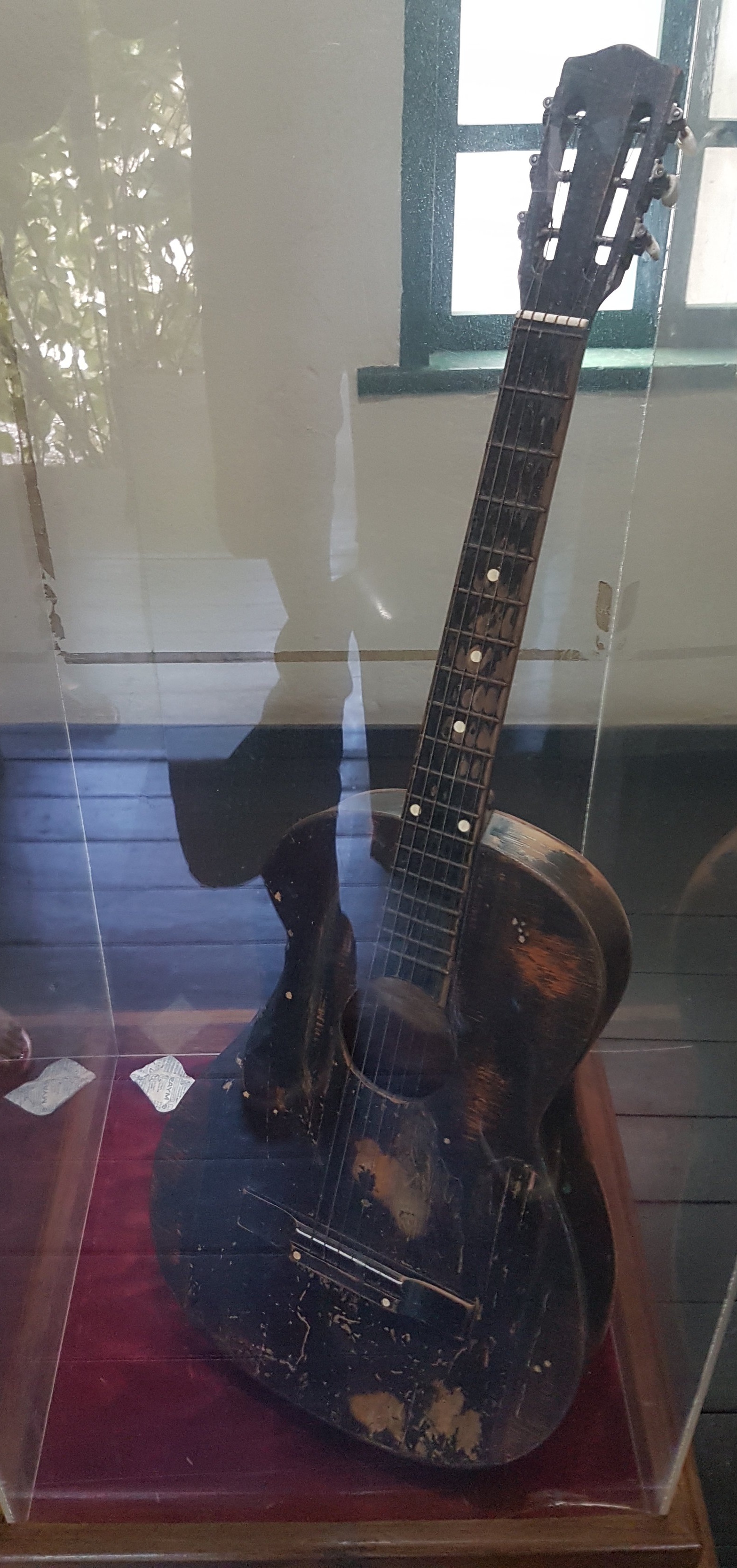 Bob Marley’s first guitar on display at the Trenchtown Culture Yard Museum