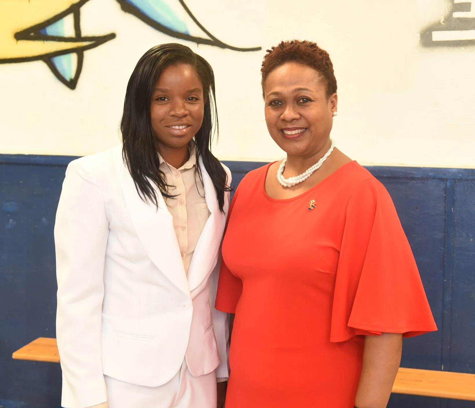 Barbados consul general in Toronto Sonia Marville-Carter (r) and Rashida Gill