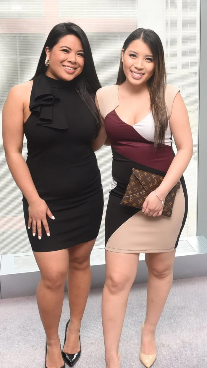 First-time gala attendees Samantha Chong (l) & Nhi Bui