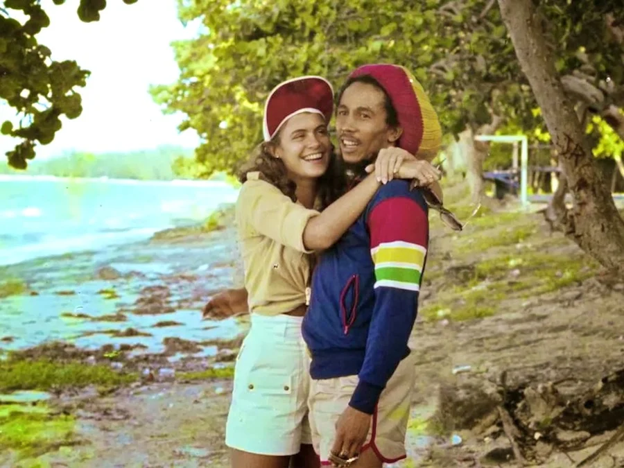 Cindy Breakspeare and the late Bob Marley