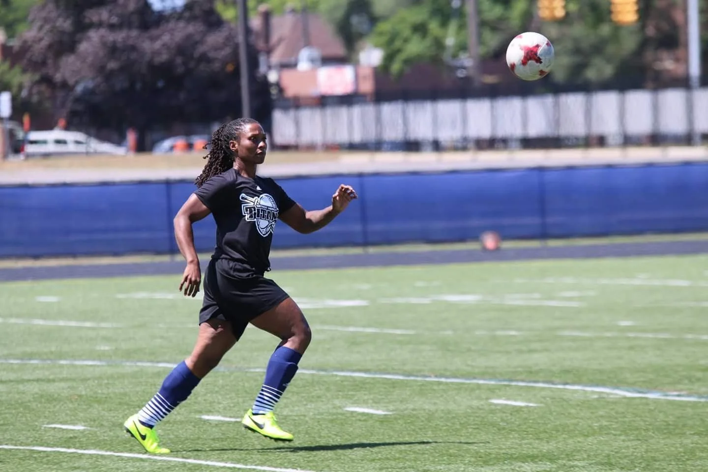 Nathalee Thompson attended the University of Detroit Mercy on a soccer scholarship
