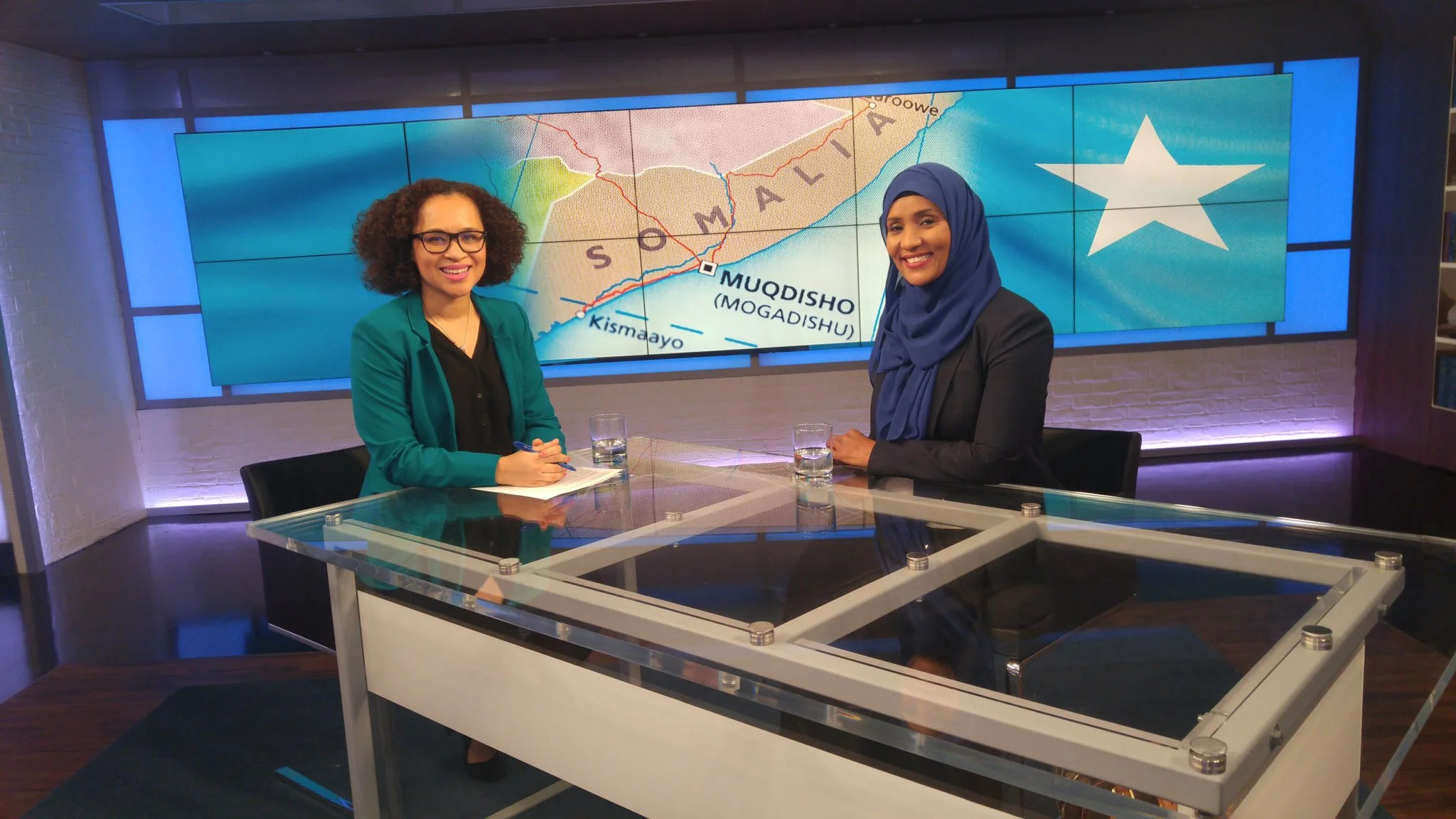Hodan Nayaleh being interviewed by ‘The Agenda in the Summer Host’ Niam Kiwanuka