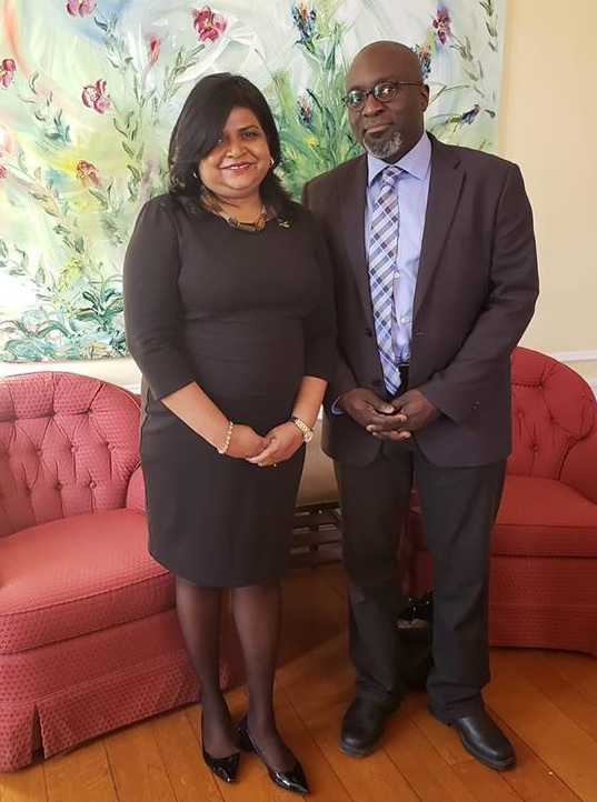 Barrington Walker & Jamaica’s High Commissioner to Canada Janice Miller