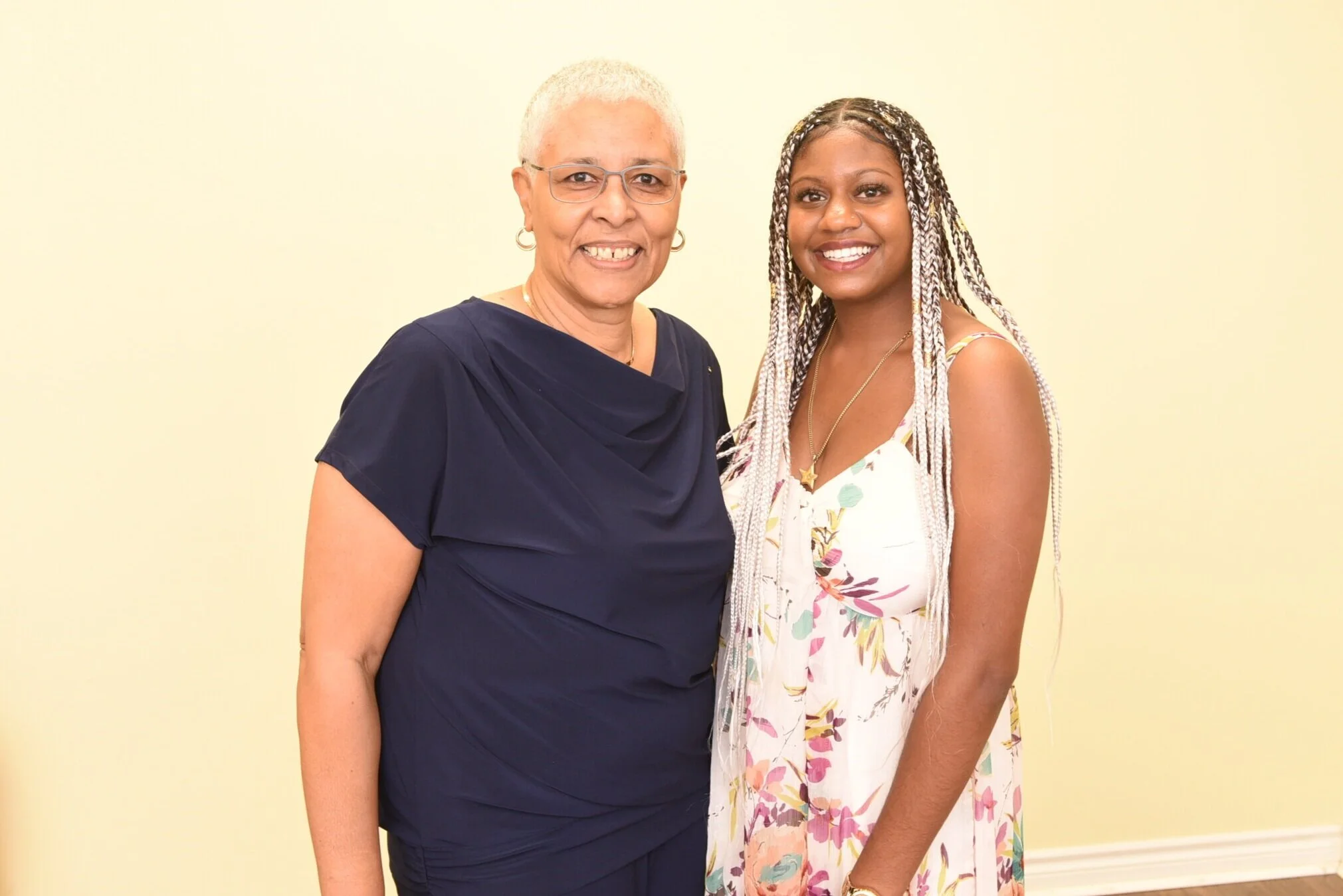 Mary Anne Chambers and scholarship recipient Natalie Chattargoon