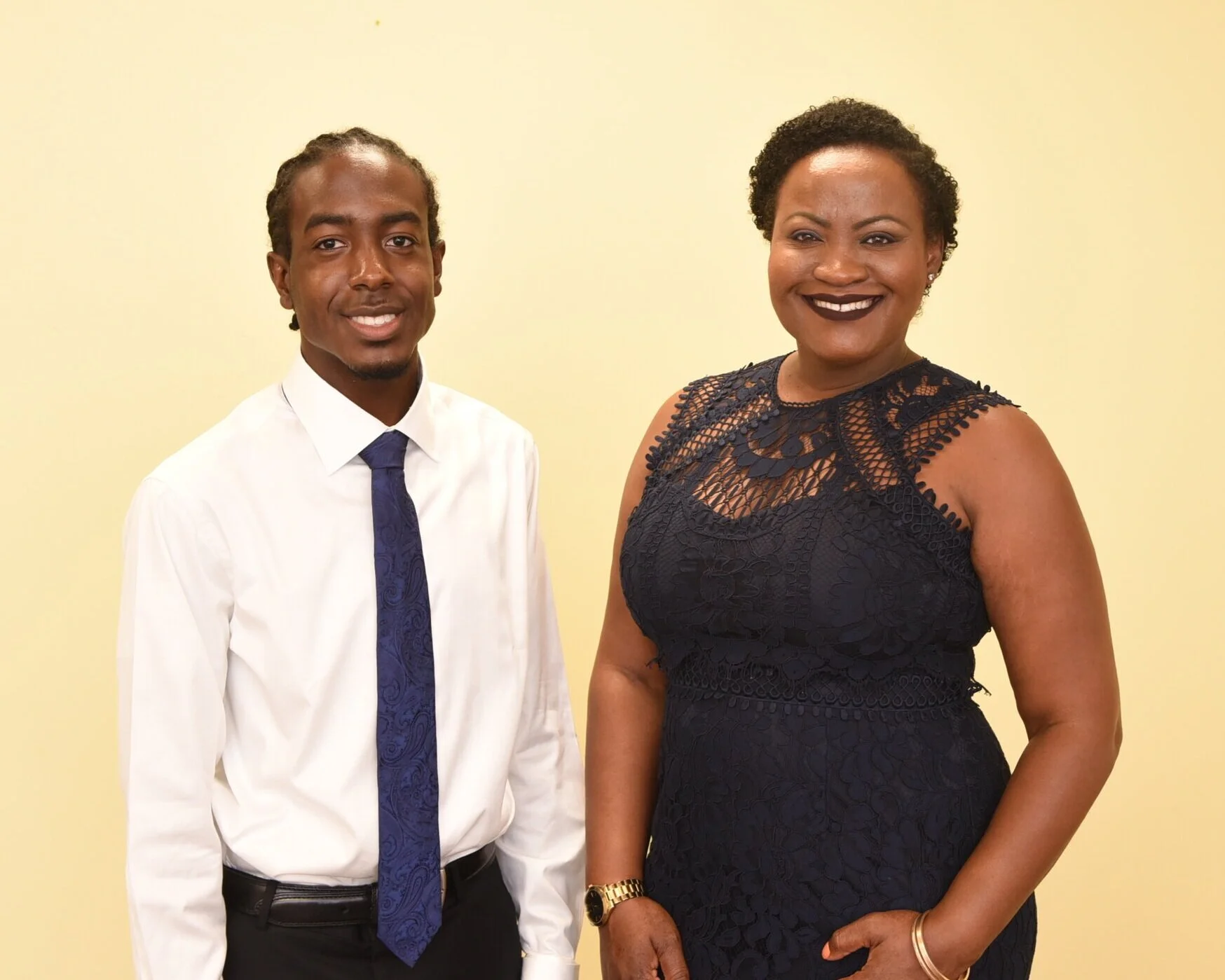 Angelo Grant and scholarship donor Nadine Williams