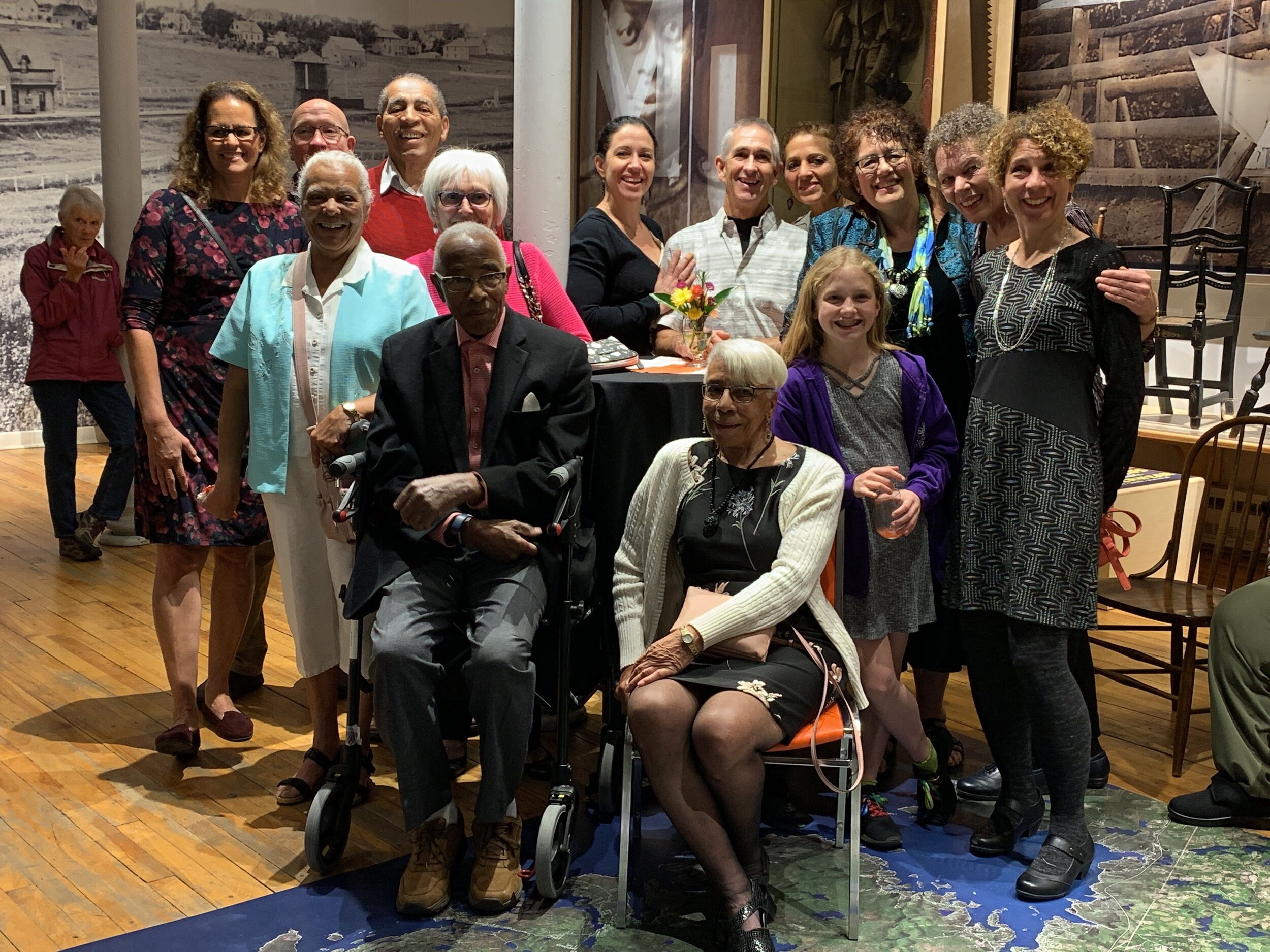 Donald Oliver & his cousins at the opening of the Portia White exhibit at the Colchester Historeum in Truro in May 2019