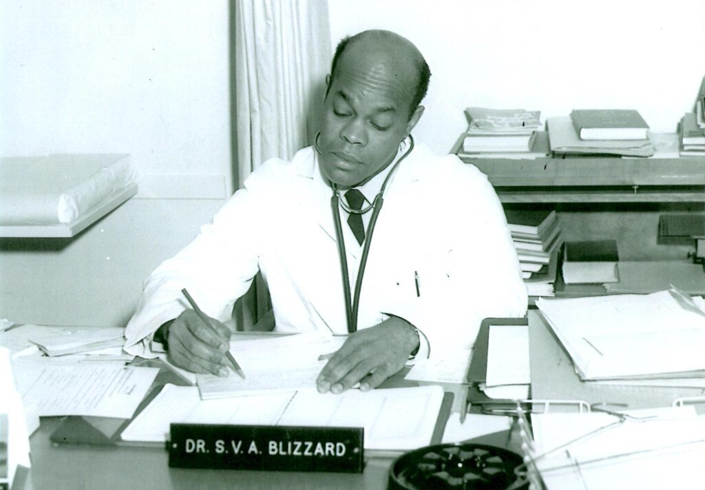 Dr. Stephen Blizzard at his desk