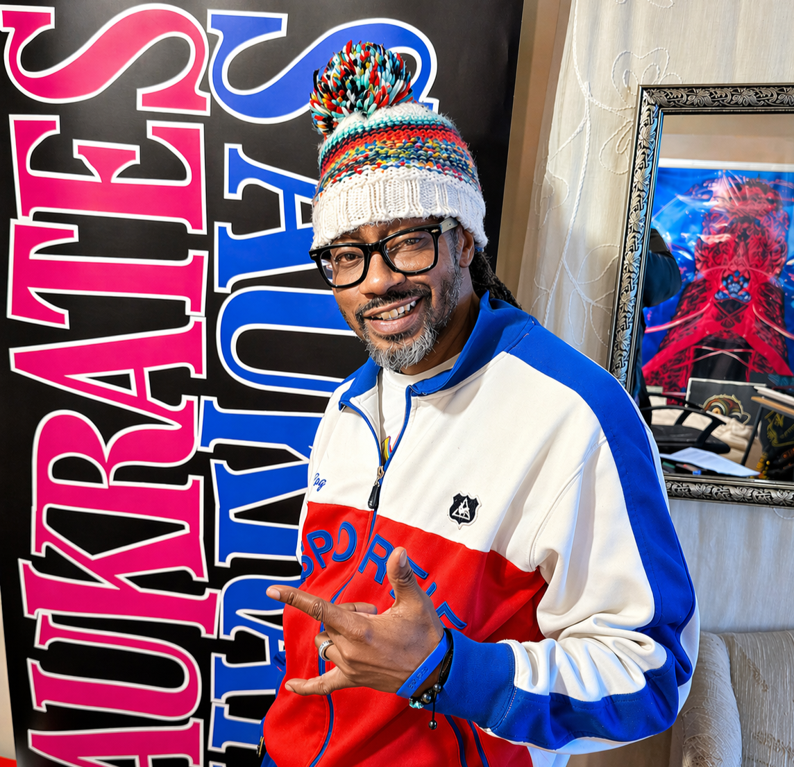 Saukrates brings a lifetime of work to a global moment
