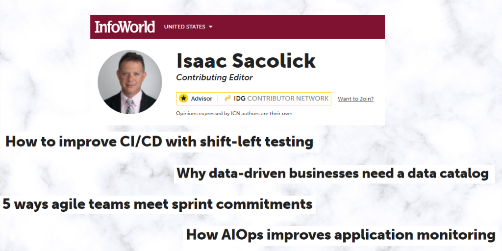 Articles by Isaac Sacolick at InfoWorld