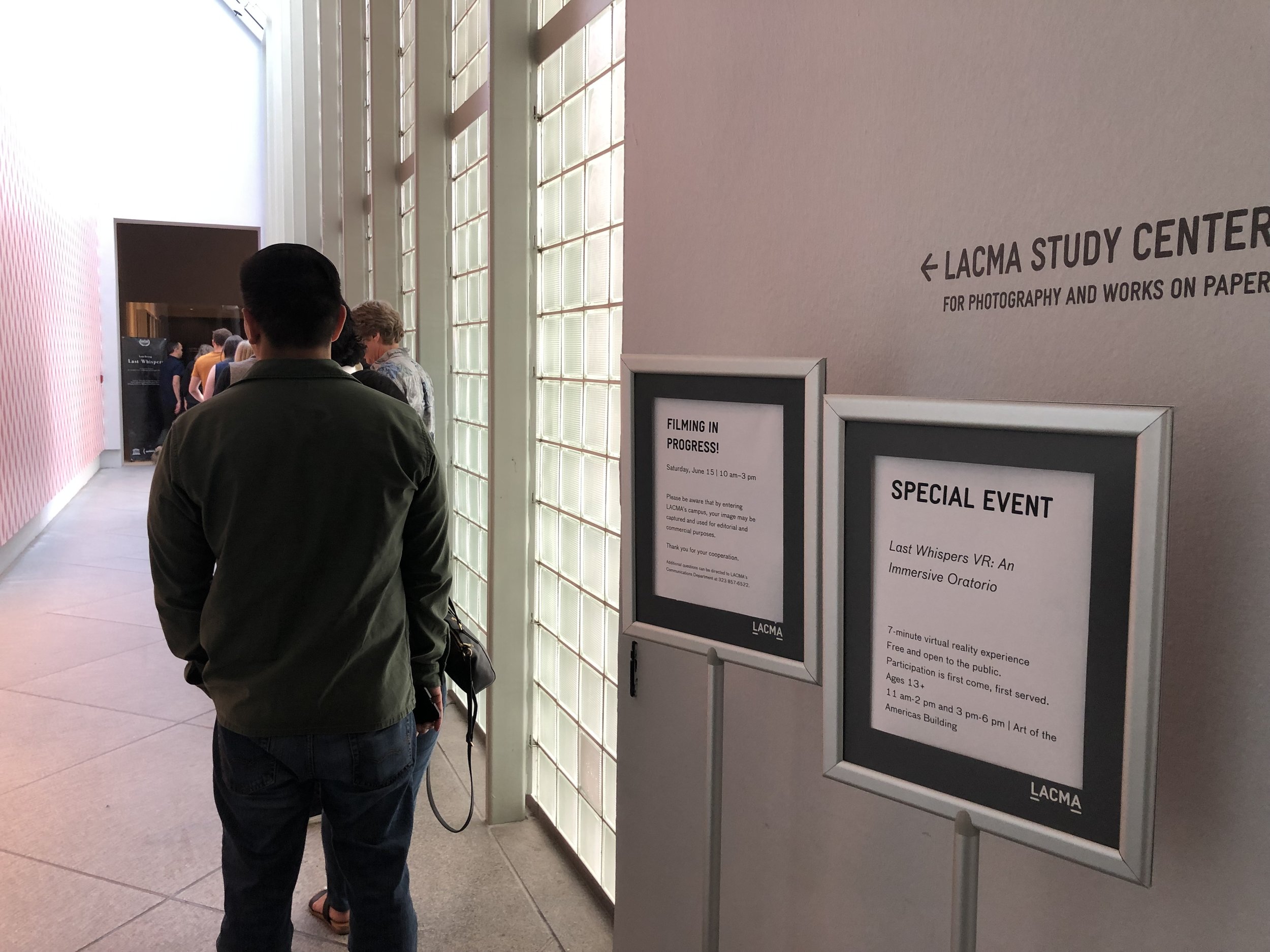 The long line when we showed at LACMA (2019)