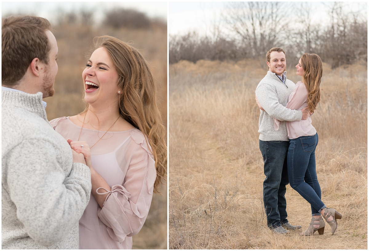 Bright and classic Fort Worth Texas Open Field Engagement Session with DFW Wedding, Engagement and Family Photographer Rachel Florman Creative. Located at Tandy Hills Nature Center
