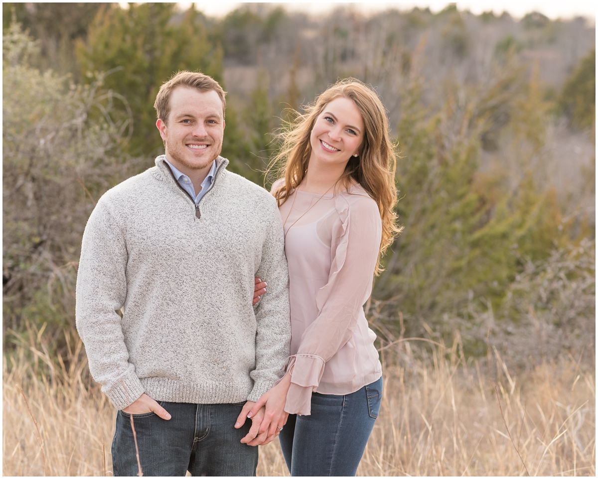 Bright and classic Fort Worth Texas Open Field Engagement Session with DFW Wedding, Engagement and Family Photographer Rachel Florman Creative. Located at Tandy Hills Nature Center