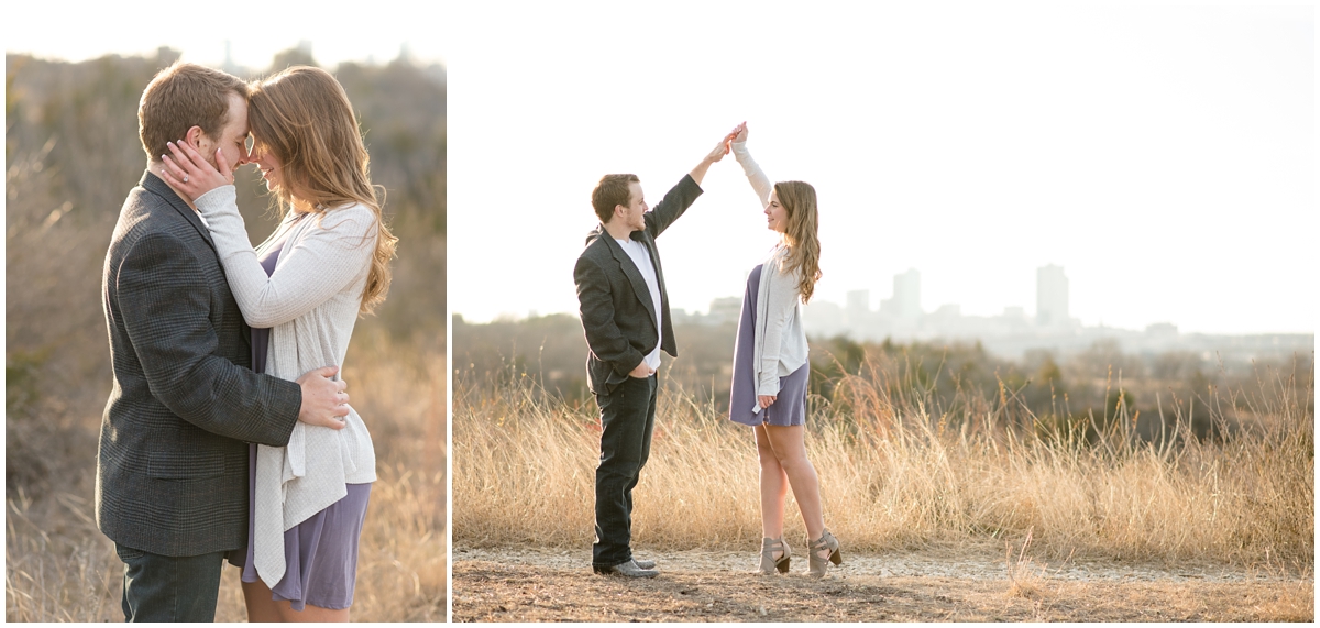 Bright and classic Fort Worth Texas Open Field Engagement Session with DFW Wedding, Engagement and Family Photographer Rachel Florman Creative. Located at Tandy Hills Nature Center