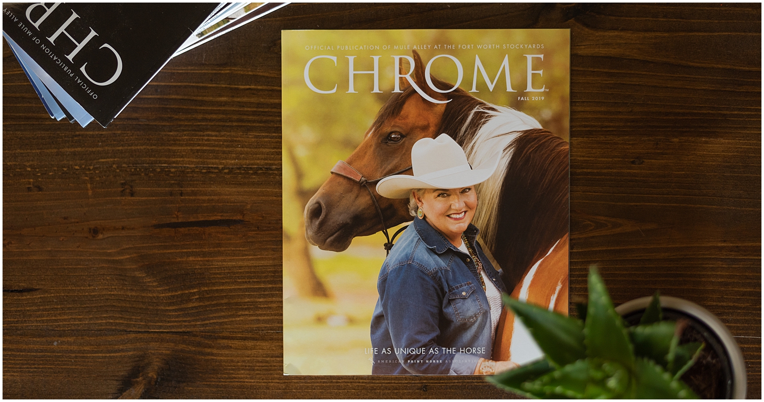 Oklahoma Horse Photographer Rachel Griffin has work featured on the cover of American Paint Horse Association’s Chrome magazine