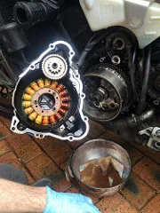 Inside the alternator