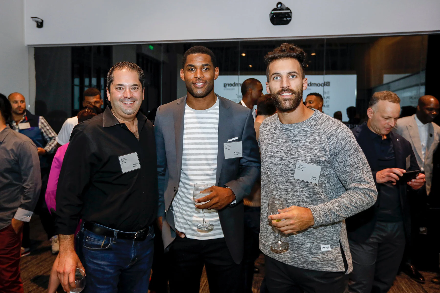 Wayne Kimmel, Marques Colston and Paul Rabil