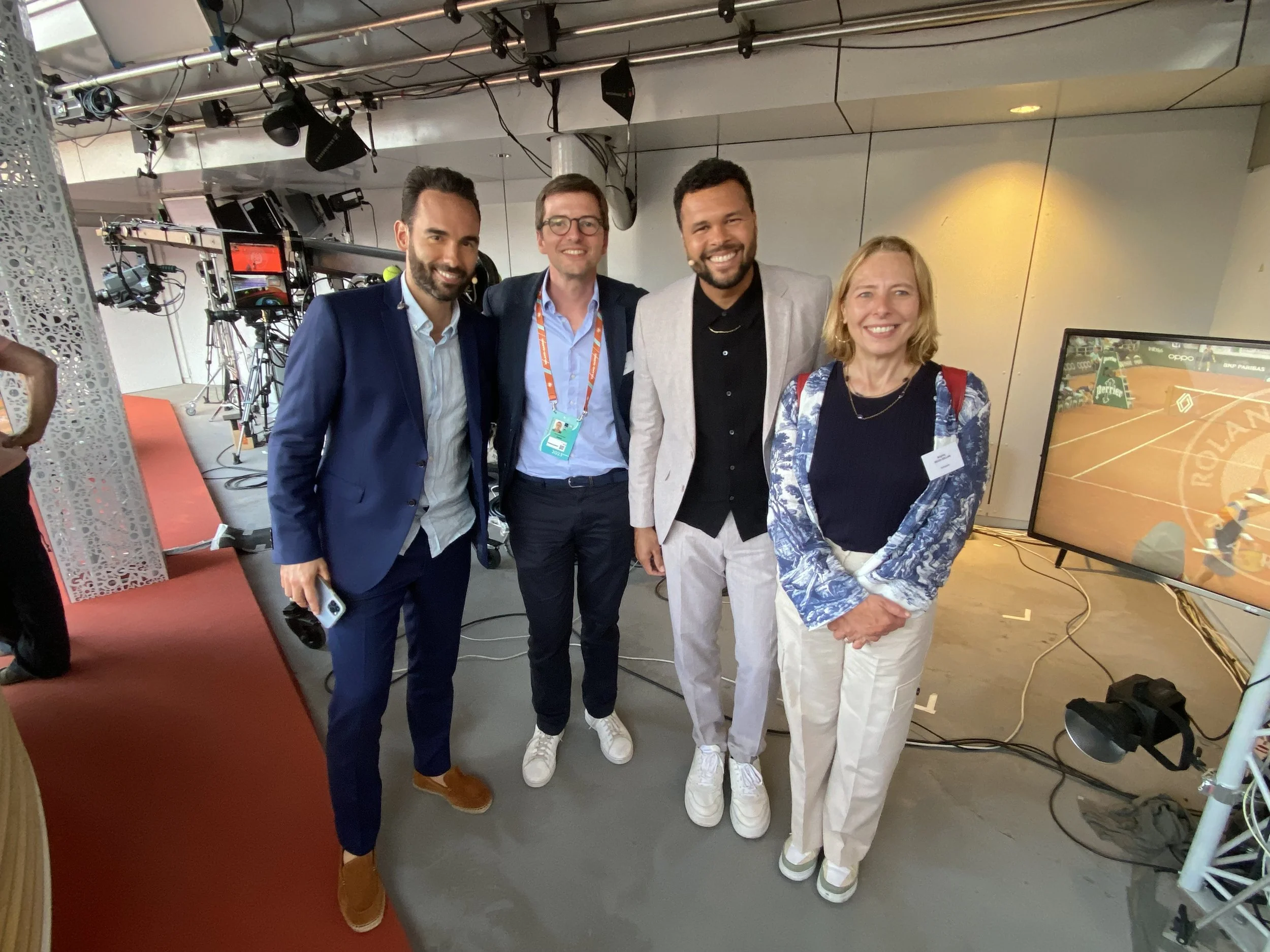 At Roland Garros 2023 in the Prime Video Studio with our Pundit Tsonga