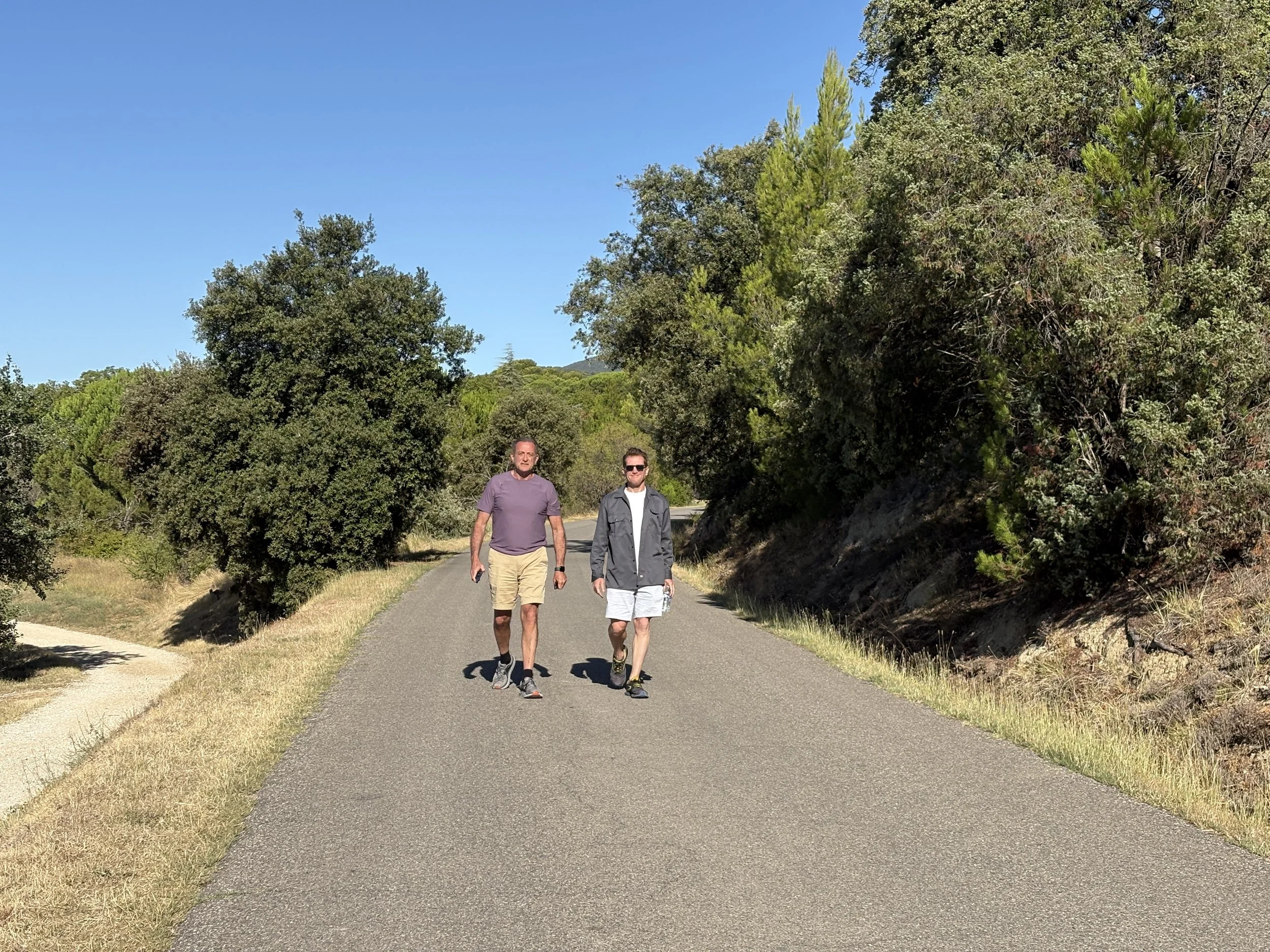 Nos amis Ira et Andres chemin de Cucuron
