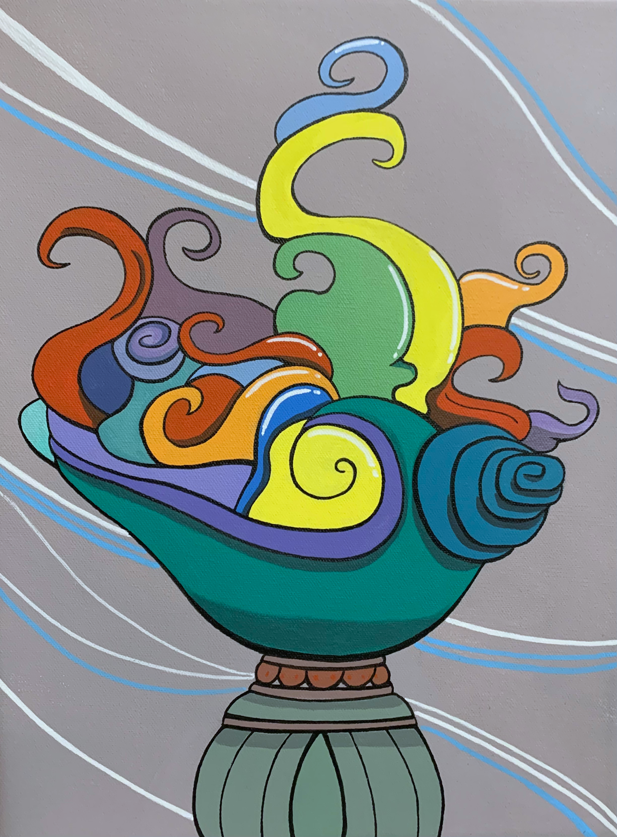 Lamp Of Dreams, acrylic on canvas, 2025