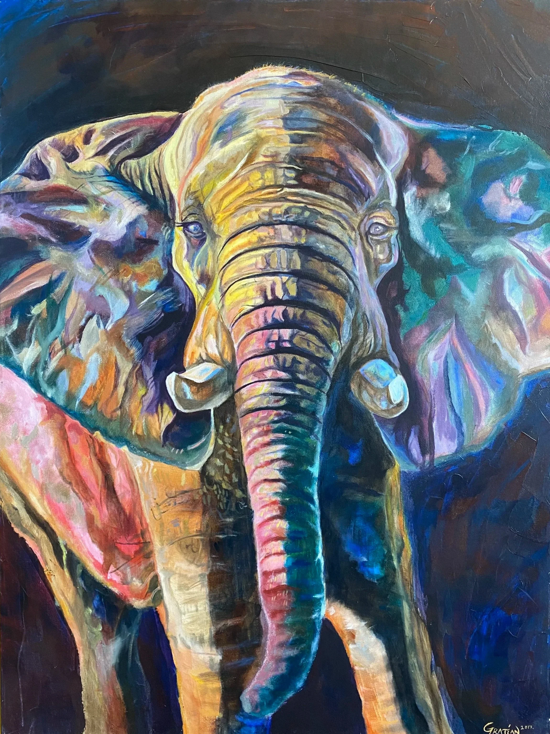 Elephantine Evenings (original painting 1/1)