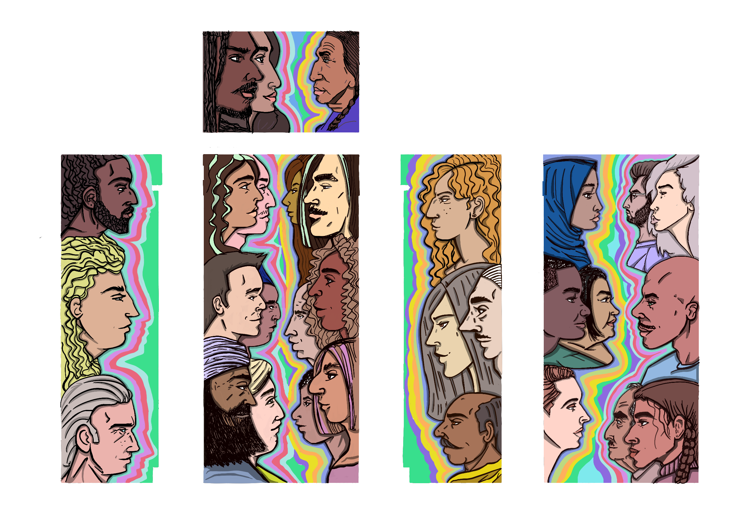 Brampton Boxed 2024 Mural Wrap, "The People Of Flower City", Final Digital Art