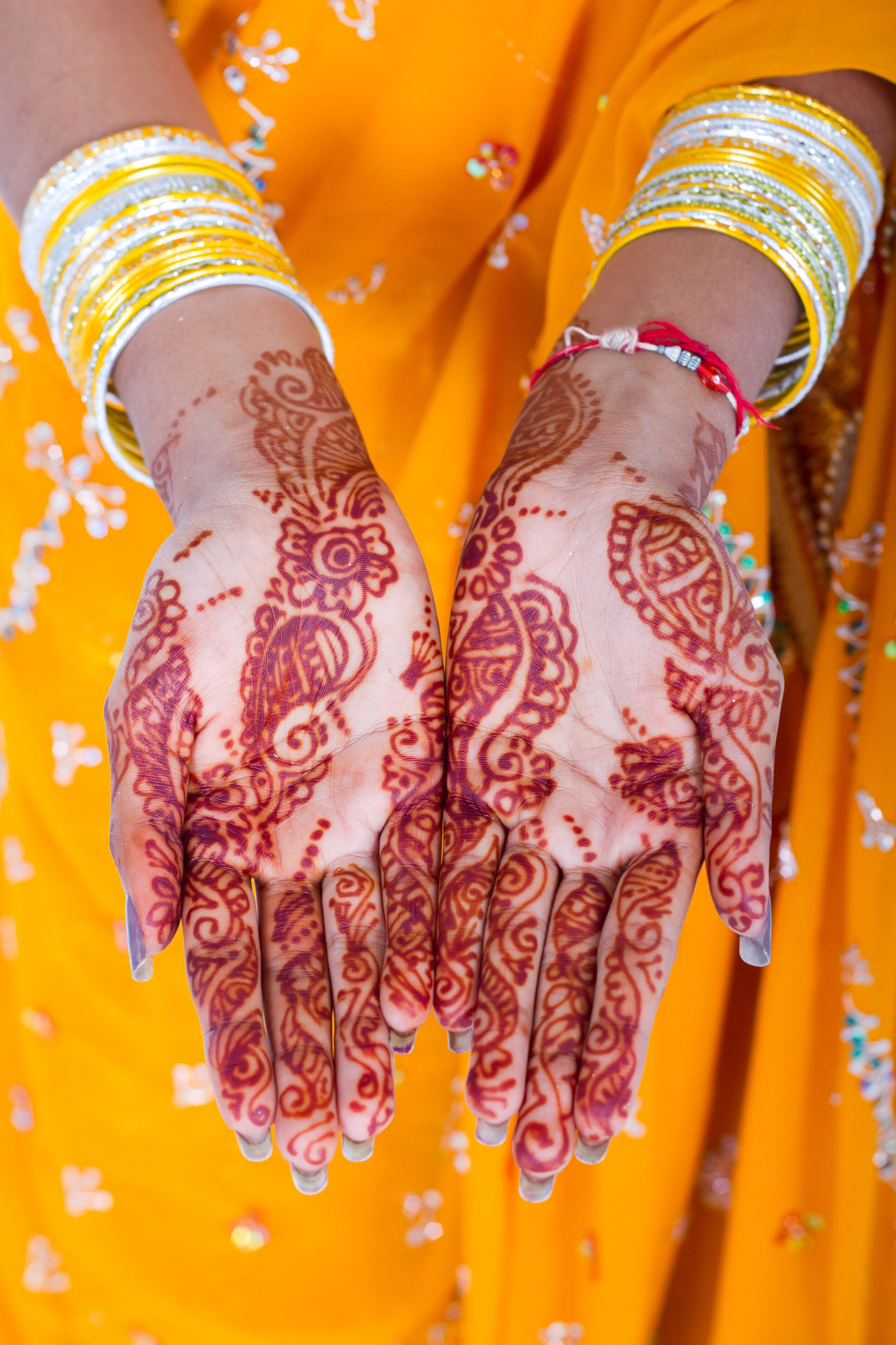indian henna tattoo on hands
