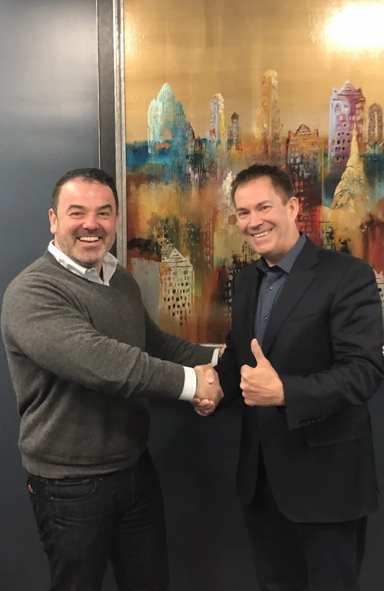 Dealer compliance specialist Max Zanan (left) and Ted Ings announce the formation of the Comprehensive OEM Dealer Compliance Platform on April 17, 2019 in New York City.