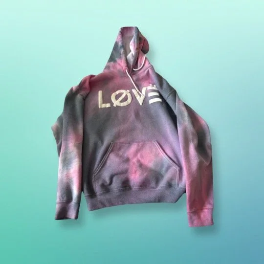 Purple, pink and black hoodie