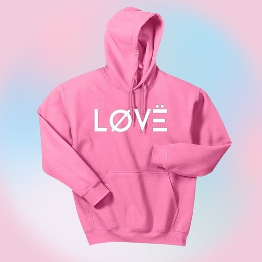 Pink love hoodie