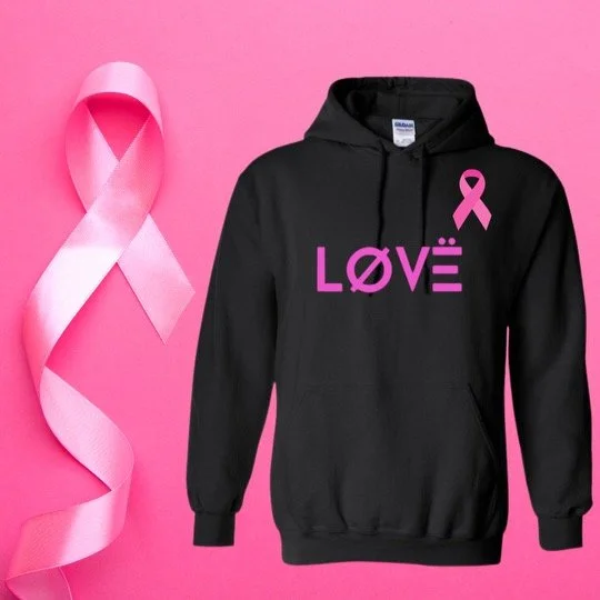 Breast cancer awareness love hoodie 🎀