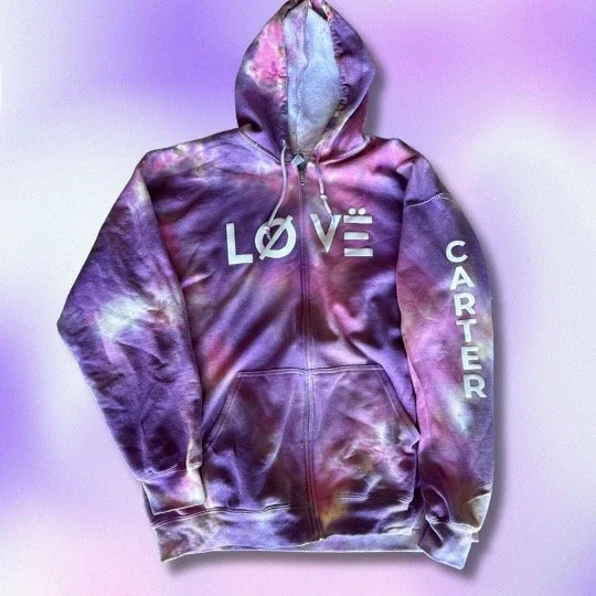 Love zip up purple edition hoodie