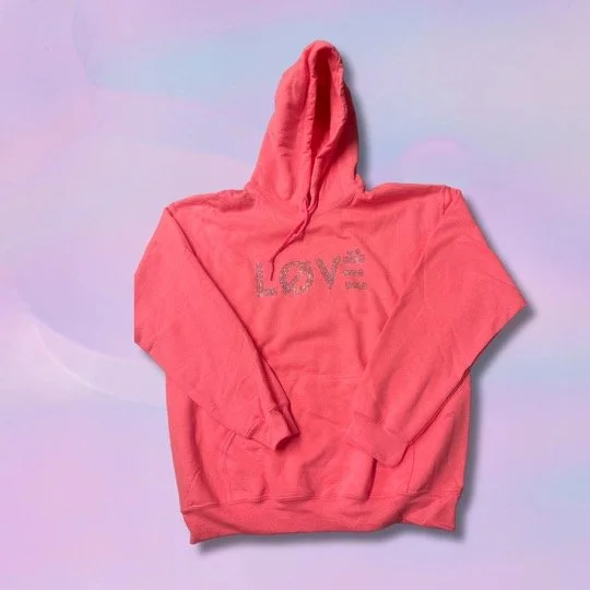 Pink rhinestone hoodie 💎