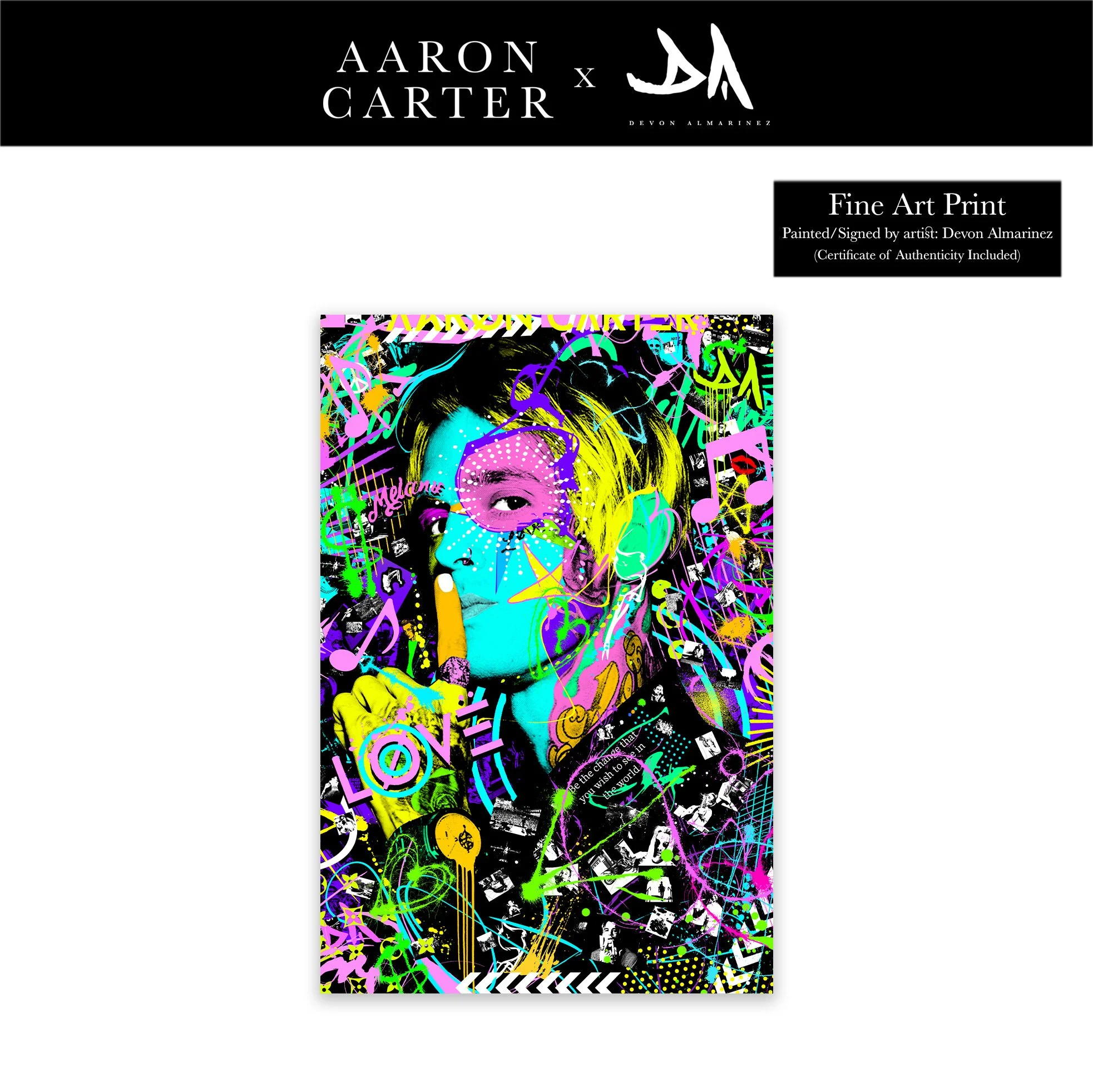 DA x Aaron Carter - Fine art print (12 x 18 dimensions)