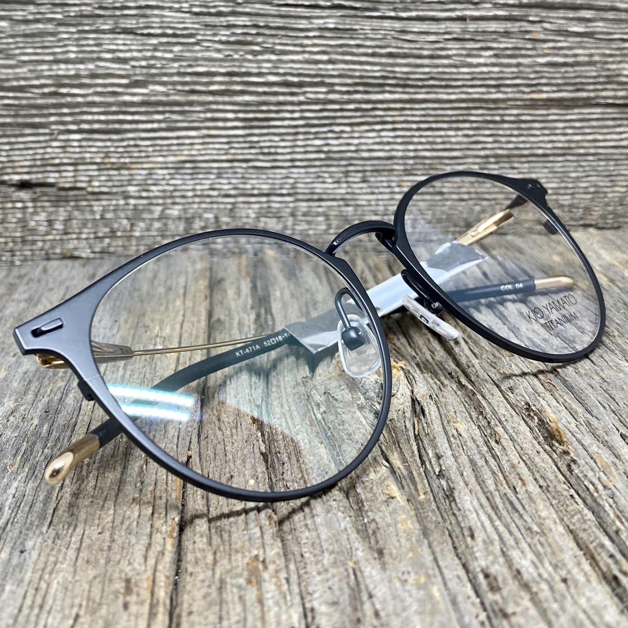 KIO YAMATO KT471A 4 BLACK GOLD/ 52/18/149 — Kims Optical