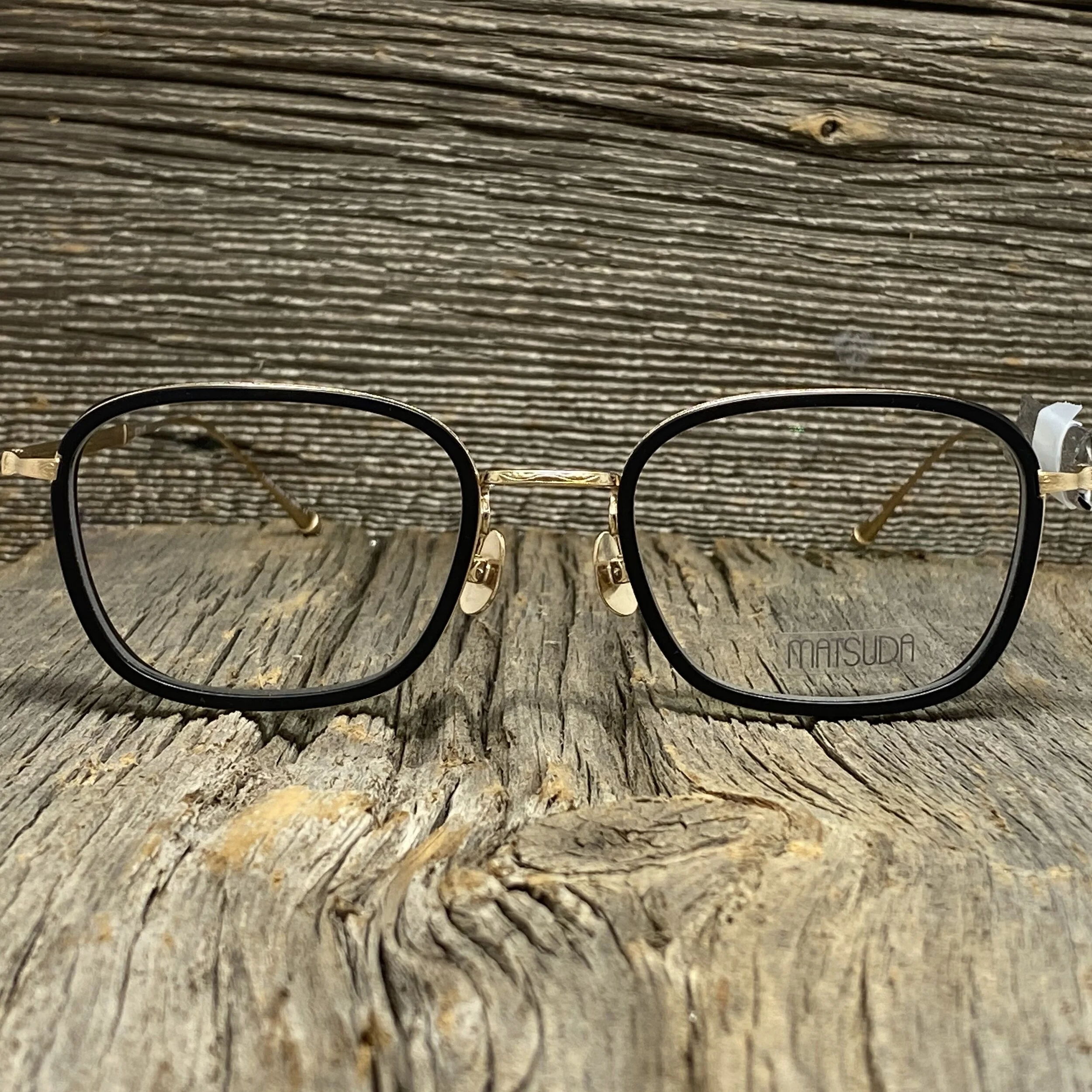 MATSUDA M3075 MBK-BG MATTE BLACK/BRUSHED GOLD/ 52/21/145 — Kims 