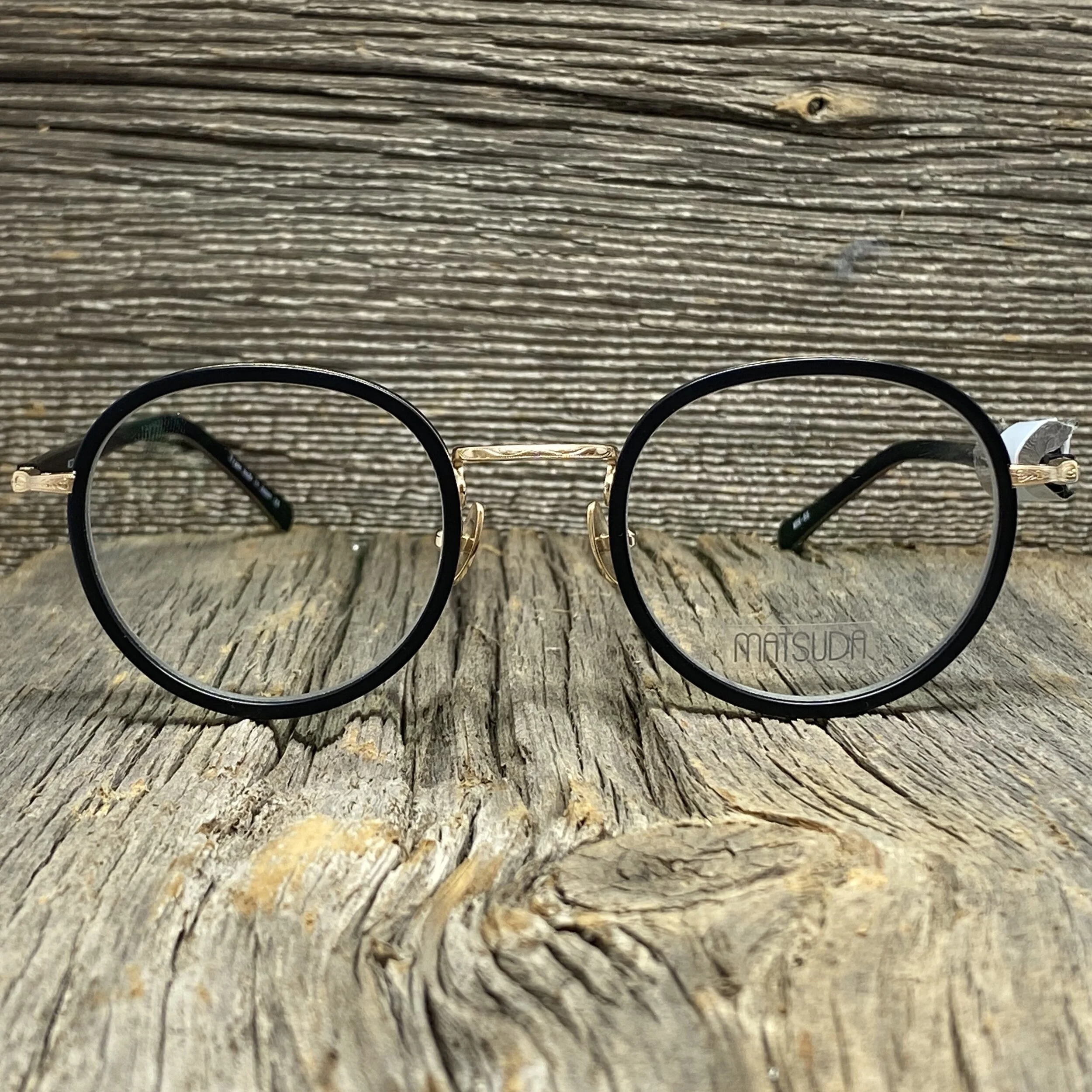 MATSUDA M3076 MBK-BG MATTE BLACK/BRUSHED GOLD/ 48/23/145 — Kims