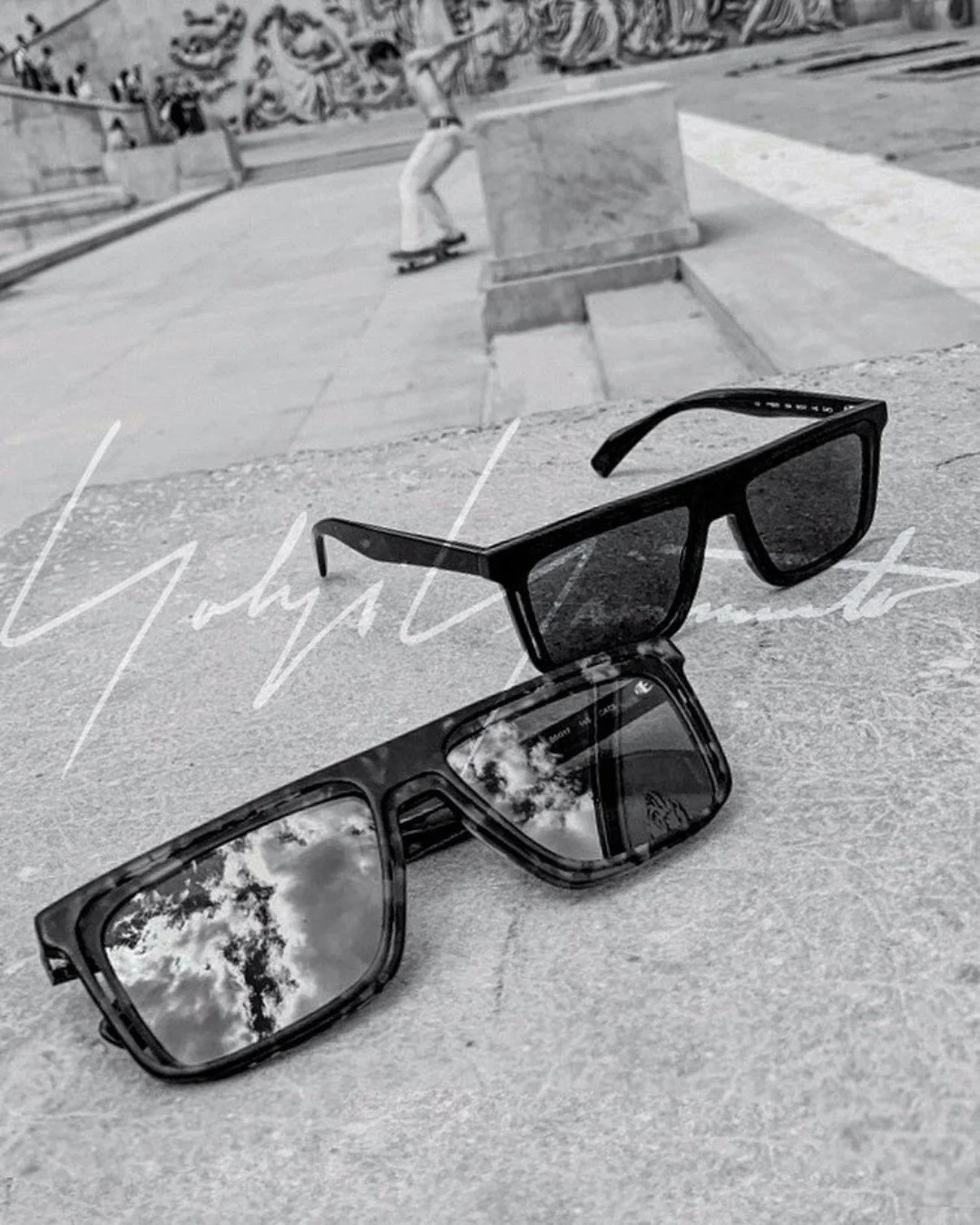 The sky lives in the lens.

YY5020 by Yohji Yamamoto &mdash; a frame that catches everything and gives nothing away. Available now at Kims Optical.
#YohjiYamamotoEyewear  #KimsOptical #EyewearLovers