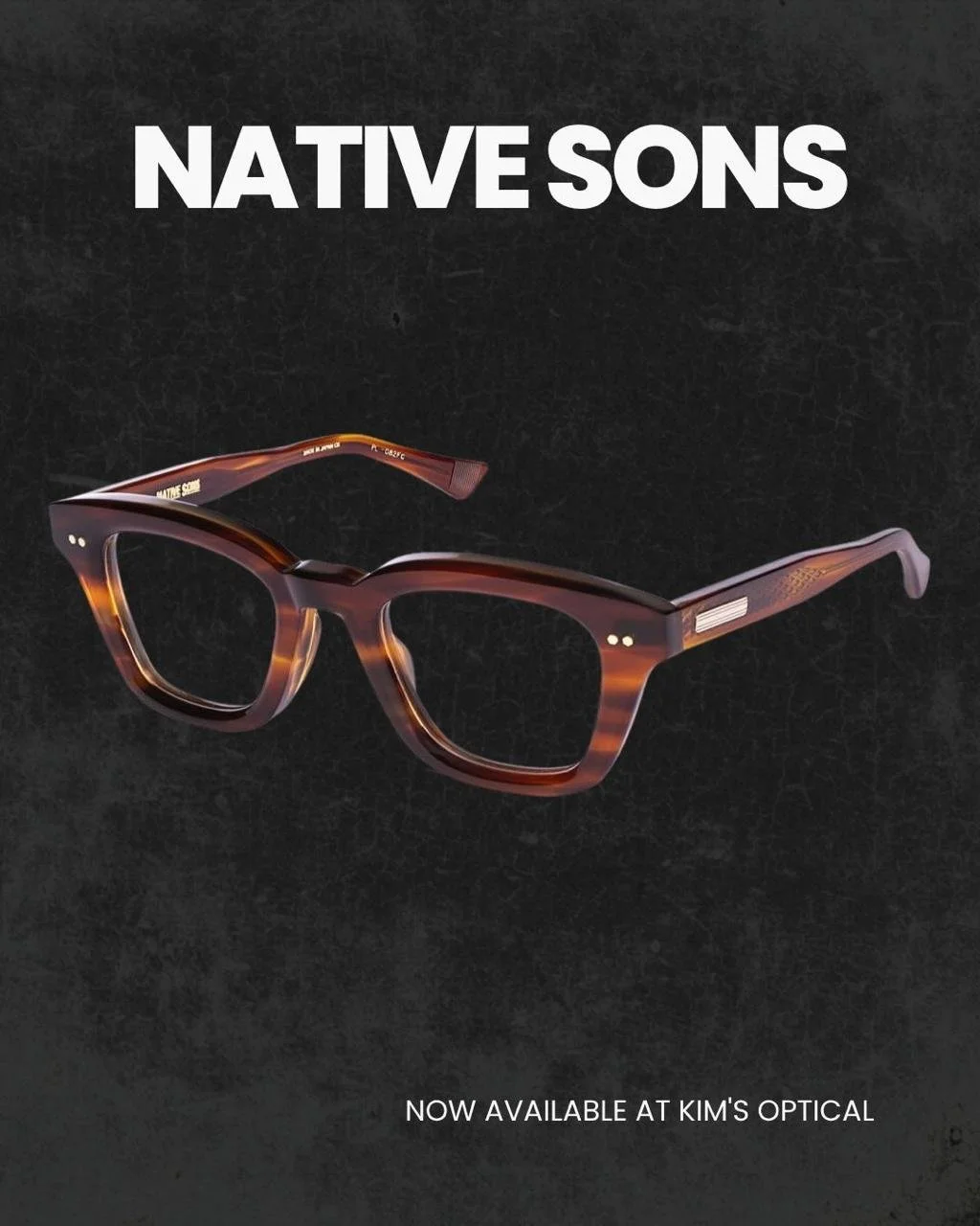 For everyone who asked &mdash; Native Sons has arrived at KIMS Optical.

If you&rsquo;re already familiar with the brand, you know what this means. If Native Sons is new to you, here&rsquo;s the short version: they create vintage-inspired eyewear at 