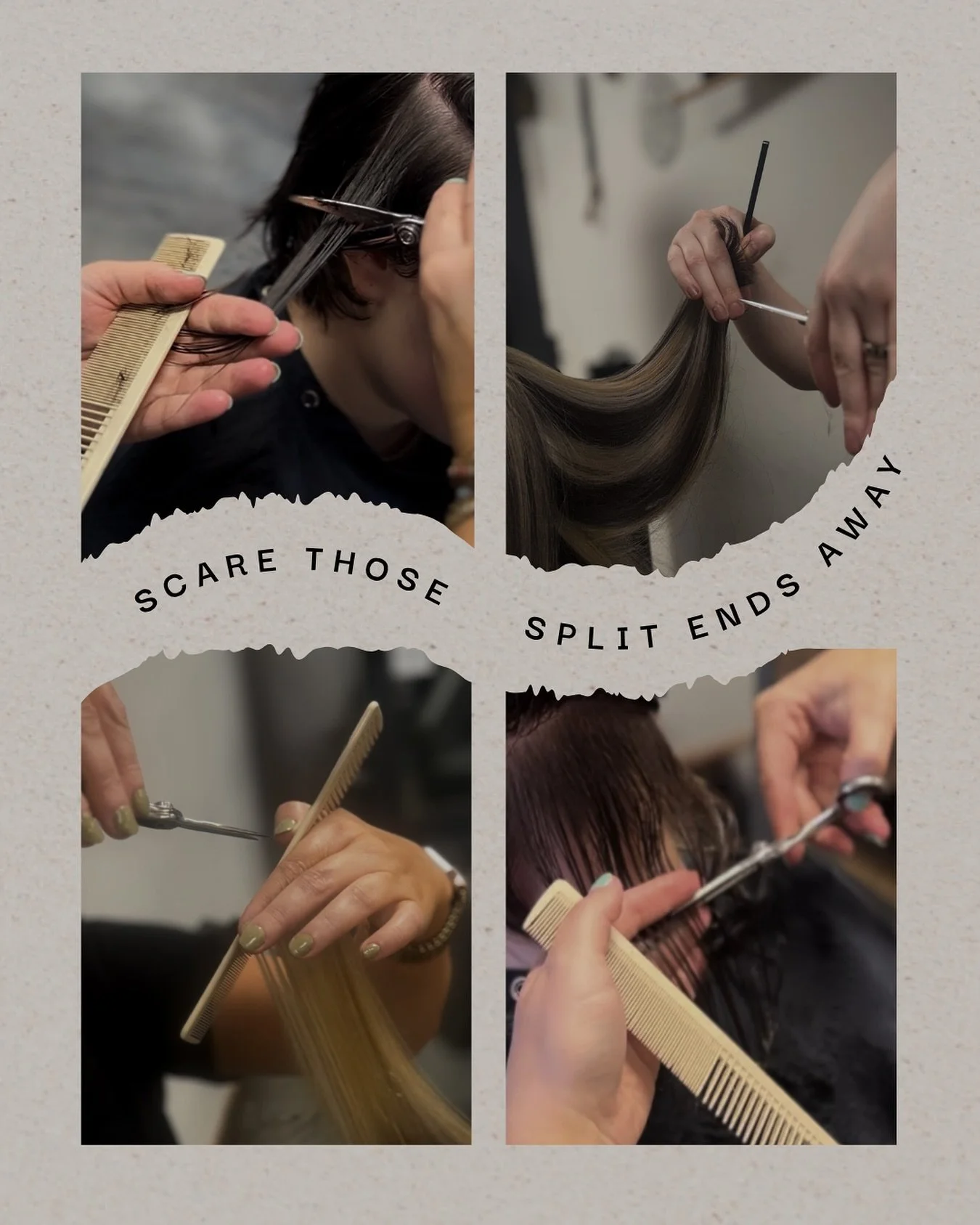 No tricks, just trims ✂️✨ Say boo to split ends! #salonhelenaal #helenaal #haircuthelenaal #pelhamaalabama #aveda
