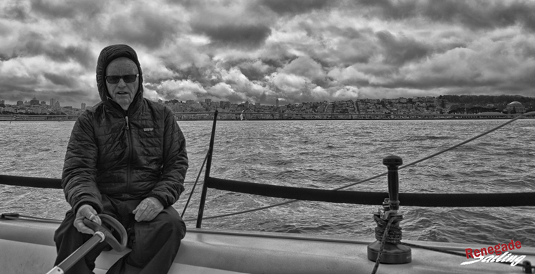 True to form, it was a dark and stormy day on San Francisco Bay at the Manuel Fagundes Seaweed Soup Regatta.
