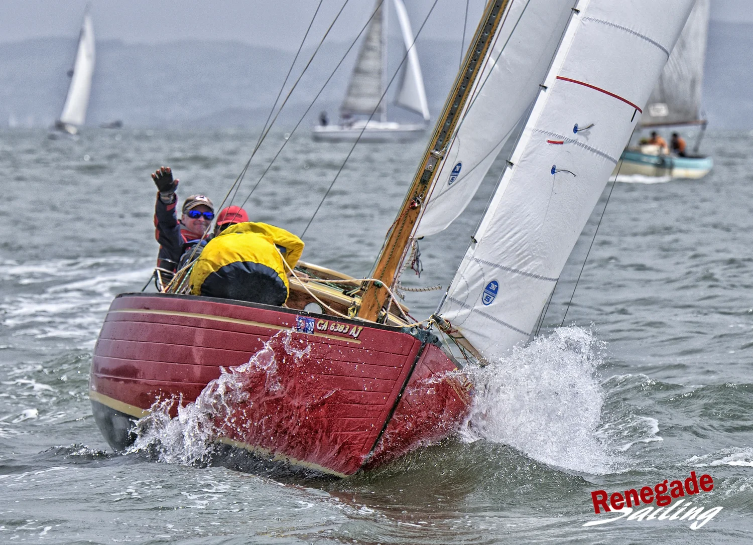 Bear boat Renegade zipping about before the start.